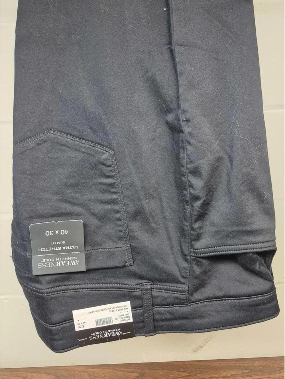 Awareness Kenneth Cole Ultra Stretch Slim Fit Pants - Navy, Size 40x30